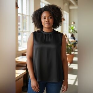 NWOT, Trendsetter, Black Sleeveless Blouse, Plus Size XXL